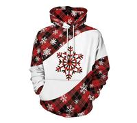 Pull De Noel Homme Pull Couple Sweat De Travail, Pulls Coupe Ample Confortable Homme Sweats À Capuche Impression 3D Noël À Manches Longues Atmosphère De Christmas Famille