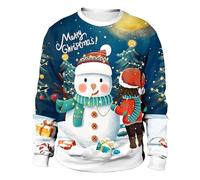 Pull De Noël Homme Pull Homme Manches Créatif De Mode Funny Sweatshirts Jumper Ugly Christmas Sweater Ugly Christmas Jumper Pull De Noel Cerf Moches Pullover Moche Sweat Shirt Noel Cadeau Noël