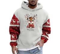 Pull De Noel Homme Pull Noel Homme Sweat À Capuche De Noël Une Belle Coupe Joyeux Mode Décontracté Confortable Relax Print Manches Longues