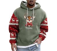 Pull De Noel Homme Pull Noel Homme Sweat À Capuche De Noël Une Belle Coupe Joyeux Mode Décontracté Confortable Relax Print Manches Longues