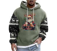 Pull De Noel Homme Pull Noel Homme Sweat À Capuche De Noël Une Belle Coupe Joyeux Mode Décontracté Relax Confortable Print Manches Longues