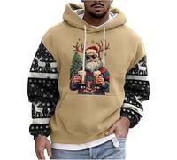 Pull De Noel Homme Pull Noel Homme Sweat À Capuche De Noël Une Belle Coupe Joyeux Mode Décontracté Relax Confortable Print Manches Longues