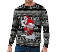 pull de noel homme pull noel moche drole noël funny famille sweat ugly christmas sweater musical lumineux jumper ado garcon sweatshirts rigolo humour sapin renne Père Noël unisexe couple humoristique