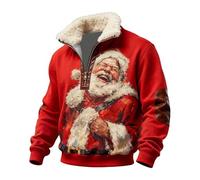 Pull De Noel Homme Sweat De Noel Homme Manches Ugly Christmas Jumper Pull Cerf Moches Pullover Moche Noël Pullover Top Tee-Shirt Manches Longues Col Rond Casual Sweater 2025