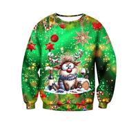Pull De Noel Homme Sweat Slip Francais Sapin Très Moche Noël Grande Taille Lot Boxer Coton Ugly Sweater Christmas Vetement Calson pour Chrismas sous-Vêtements The Sweatshirt Long Pul Drole Chic Père