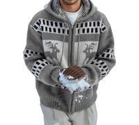 Pull De Noël Hommes, Sweat De Noel Homme,Pull en Tricot Jacquard Surdimensionné à Manches Longues pour Un Hiver DéContracté Et Chaud Confortable Et Confortable Design éLéGant