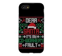Pull de Noël Humoristique avec Inscription « Dear Santa It's My Co-Worker's Fault » Coque pour iPhone SE (2020) / 7/8