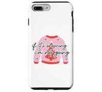 Pull de Noël « If It's Snowing, I'm Not Going. Pink Ugly Christmas Sweater » Coque pour iPhone 7 Plus/8 Plus