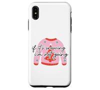 Pull de Noël « If It's Snowing, I'm Not Going. Pink Ugly Christmas Sweater » Coque pour iPhone XS Max