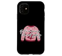 Pull de Noël « If It's Snowing I'm Not Going Pinkmas Ugly Christmas » Coque pour iPhone 11