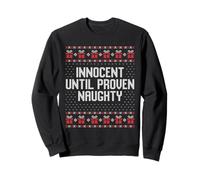 Pull de Noël Innocent Until Proven Naughty Ugly Christmas Sweatshirt