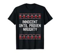 Pull de Noël Innocent Until Proven Naughty Ugly Christmas T-Shirt