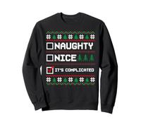 Pull de Noël Laid Naughty Nice It's Complicated Pixel Sweatshirt