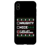 Pull de Noël Laid Naughty Nice J'Ai été laissé sans Surveillance Coque pour iPhone XS Max
