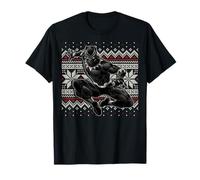Pull de Noël Marvel Black Panther Crouch Ugly T-Shirt