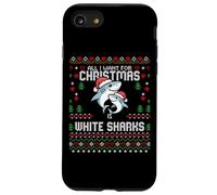 Pull de Noël Moche « All I Want for Christmas is White Sharks » Coque pour iPhone SE (2020) / 7/8