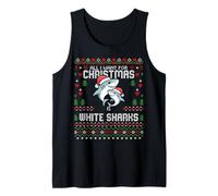 Pull de Noël Moche « All I Want for Christmas is White Sharks » Débardeur