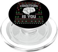 Pull de Noël Moche « All We Want for Christmas is You Family » PopSockets PopGrip pour MagSafe