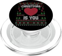 Pull de Noël Moche « All We Want for Christmas is You Family » PopSockets PopGrip pour MagSafe