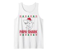 Pull de Noël Moche avec Bonnet de Père Noël et Requin Débardeur