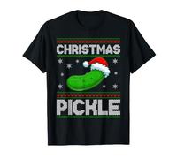 Pull de Noël Moche avec cornichon dans Un Bonnet de Père Noël T-Shirt