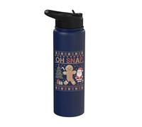 Pull de Noël moche avec inscription « Gingerbread Man Oh Snap » Stainless Steel Insulated Water Bottle