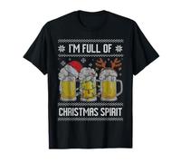 Pull de Noël Moche avec Inscription « I'm Full of Christmas Spirit » T-Shirt