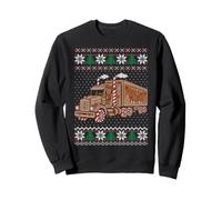 Pull de Noël Moche Bonhomme en Pain d'épice pour garçons Camionneur Sweatshirt