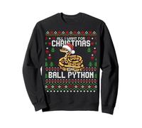 Pull de Noël Moche Boule Python pour Amoureux des Serpents Sweatshirt