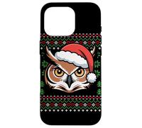 Pull de Noël Moche Chouette à Cornes Coque pour iPhone 16 Pro