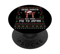 Pull de Noël Moche « Dear Santa Bring Me to Japan » PopSockets PopGrip Adhésif
