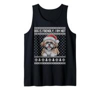 Pull de Noël Moche « Dog is Friendly I am Not Shih Tzu » Débardeur