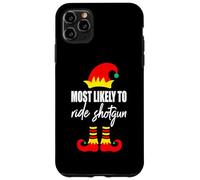 Pull de Noël Moche Elfe avec Inscription « Most Likely to Ride Shotgun Elf » Coque pour iPhone 11 Pro Max