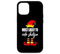Pull de Noël Moche Elfe avec Inscription « Most Likely to Ride Shotgun Elf » Coque pour iPhone 12/12 Pro