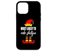 Pull de Noël Moche Elfe avec Inscription « Most Likely to Ride Shotgun Elf » Coque pour iPhone 12 Mini