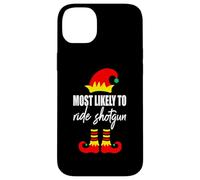 Pull de Noël Moche Elfe avec Inscription « Most Likely to Ride Shotgun Elf » Coque pour iPhone 14 Plus