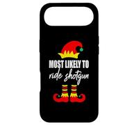 Pull de Noël Moche Elfe avec Inscription « Most Likely to Ride Shotgun Elf » Coque pour iPhone Air