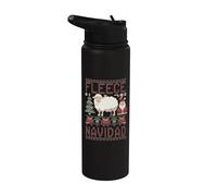 Pull de Noël moche en polaire Feliz Navidad Sheep Stainless Steel Insulated Water Bottle