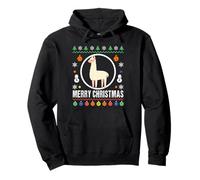 Pull de Noël Moche en Tricot Lama Merry Christmas Sweat à Capuche