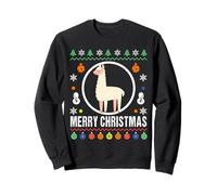 Pull de Noël Moche en Tricot Lama Merry Christmas Sweatshirt