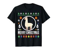 Pull de Noël Moche en Tricot Lama Merry Christmas T-Shirt