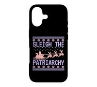 Pull de Noël Moche féministe traîneau Le patriarcat drôle Coque pour iPhone 17
