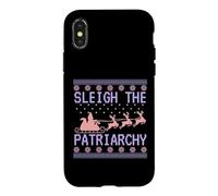 Pull de Noël Moche féministe traîneau Le patriarcat drôle Coque pour iPhone X/XS