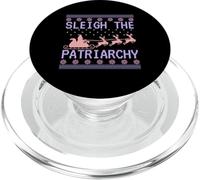 Pull de Noël Moche féministe traîneau Le patriarcat drôle PopSockets PopGrip pour MagSafe