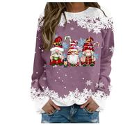 Pull De Noel Moche Femme Christmas Jumper Laine Ugly Sweater Lumineux XS Tres Chaud Sweat Hiver Noël Vetement Famille Duo Grande Taille Noel-Noel Joli Pull+Noel+Femme Sweatshirt Col Rond Drole Très