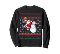 Pull de Noël moche Père Noël jouant au basket-ball Sweatshirt