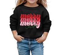 Pull de Noël Moche pour Enfant avec Imprimé Noël Lettre Sweatshirts Manches Longues Col Ras du Cou De Noels Veste d'hiver Enfants pour garçons et Filles Cadeaux de Noëls 2-12 Ans