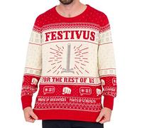 Pull de Noël moche Seinfeld « Festivus For the Rest Of Us » couleur crème - - X-Large