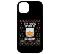Pull de Noël « My Xmas Spirit is Bourbon Ugly Christmas » Coque pour iPhone 14 Plus