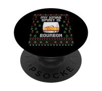 Pull de Noël « My Xmas Spirit is Bourbon Ugly Christmas » PopSockets PopGrip Adhésif